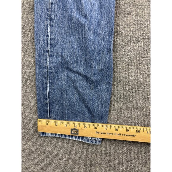 Levis Jeans Womens 24 Blue Low Pro Straight Distressed Ripped Denim Jeans - Picture 6 of 9
